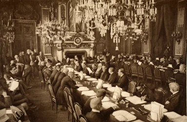 Eröffnungssitzung der Friedenskonferenz in Paris, 18. Januar 1919